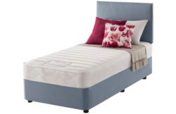 Layezee Calm Memory Micro Quilt Single Blue Divan Bed